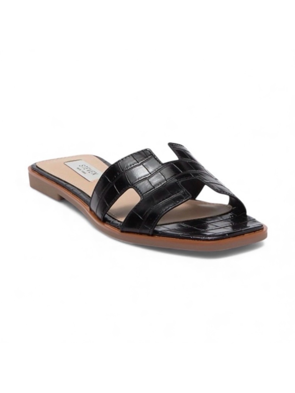 STEVEN NEW YORK
HARLIEN CROC EMBOSSED SLIDE SANDAL IN BLACK
CROC - SIZE 6.5